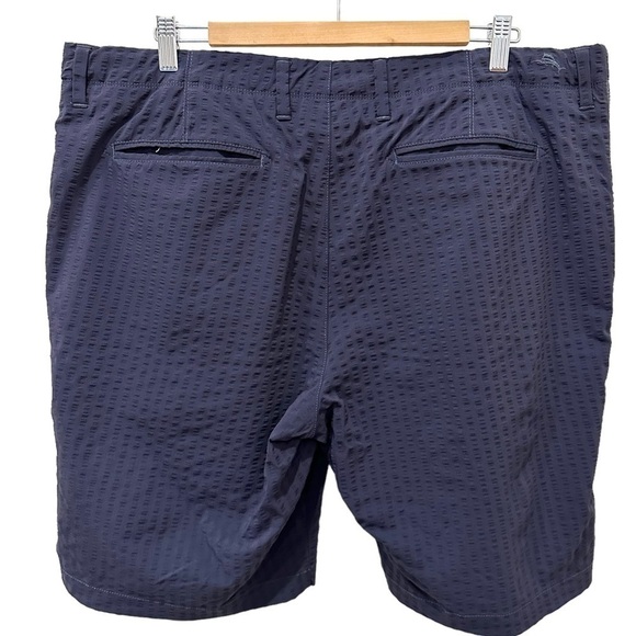 Tommy Bahama Men's 38 Shorts Textured Navy Seersucker Performance Flex Waist - Picture 3 of 8